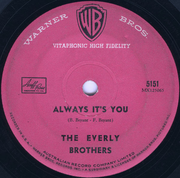 The Everly Brothers* : Cathy's Clown / Always It's You (7", Single)