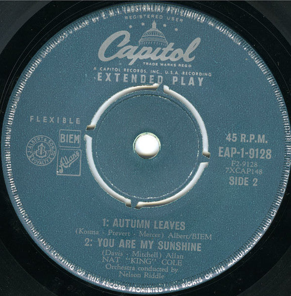 Nat King Cole : Nat 'King' Cole (7", EP)