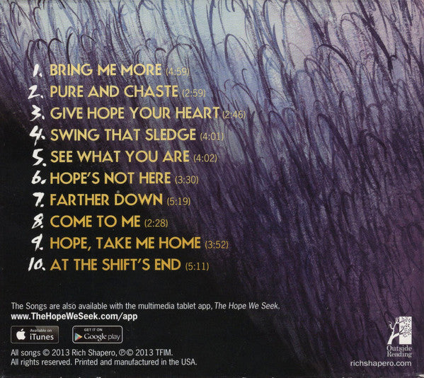 Rich Shapero With Marissa Nadler : Songs From The Big Wheel (CD, Album)