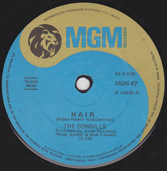 The Cowsills : Hair / What Is Happy? (7")