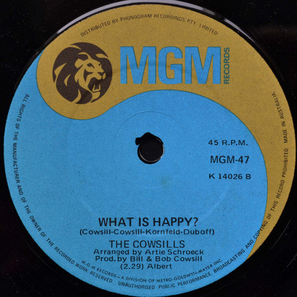 The Cowsills : Hair / What Is Happy? (7")