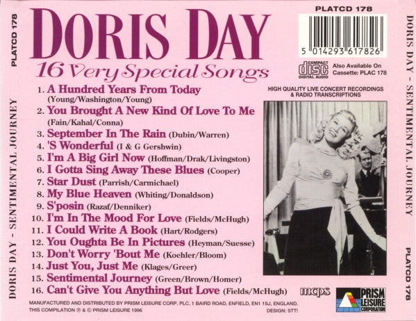 Doris Day : Sentimental Journey (CD, Comp)