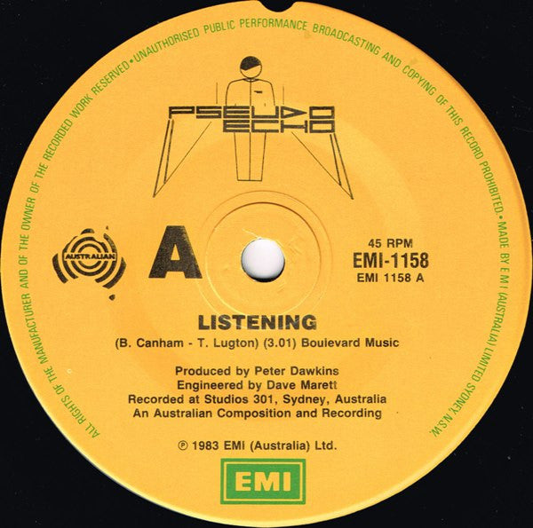 Pseudo Echo : Listening (7", Single)