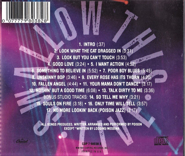 Poison (3) : Swallow This Live (CD, Album)