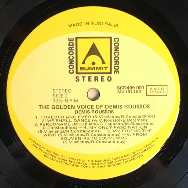 Demis Roussos : The Golden Voice Of Demis Roussos (LP, Comp)