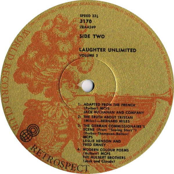 Various : Laughter Unlimited Volume Three (LP, Comp, Mono, Club)