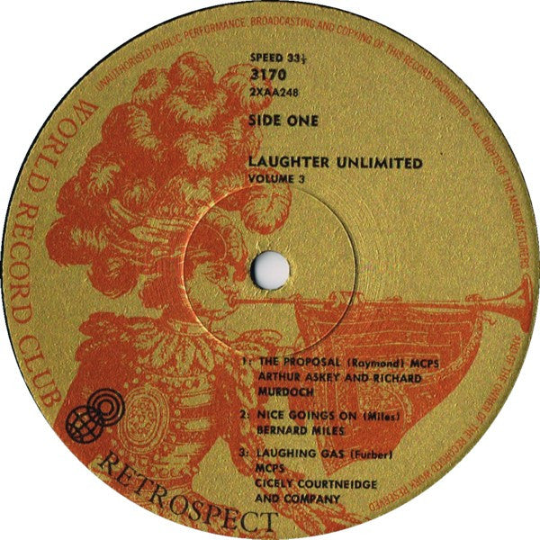 Various : Laughter Unlimited Volume Three (LP, Comp, Mono, Club)