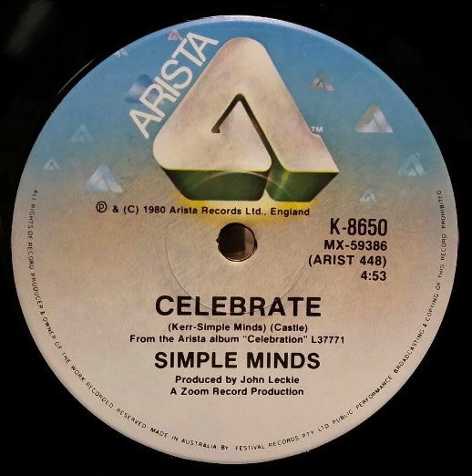 Simple Minds : I Travel (7", Single, Ltd)