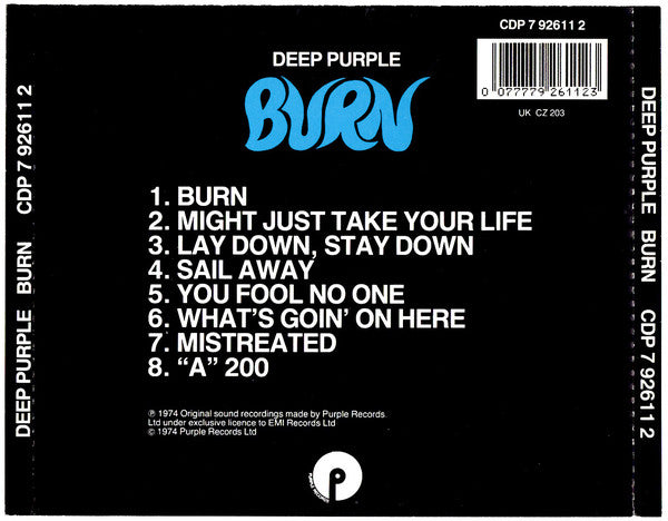 Deep Purple : Burn (CD, Album, RE)