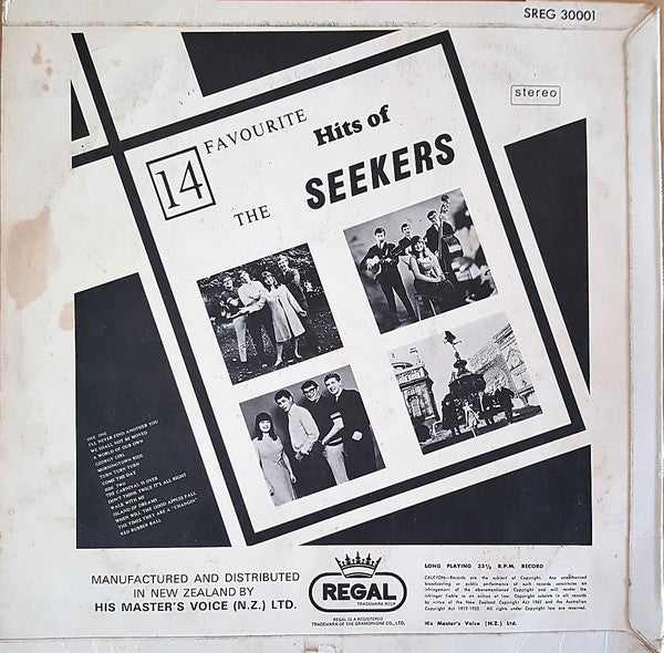 The Seekers : 14 Favourite Hits Of The Seekers (LP, Comp)