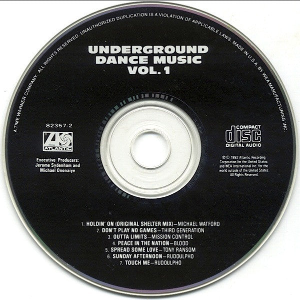 Various : Underground Dance Music Vol. 1 (CD, Comp)