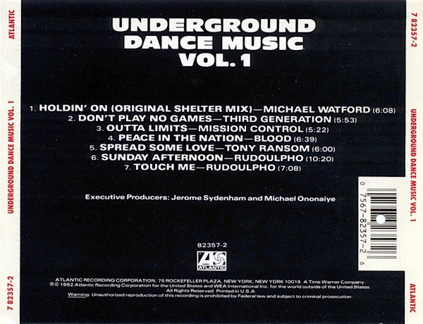 Various : Underground Dance Music Vol. 1 (CD, Comp)