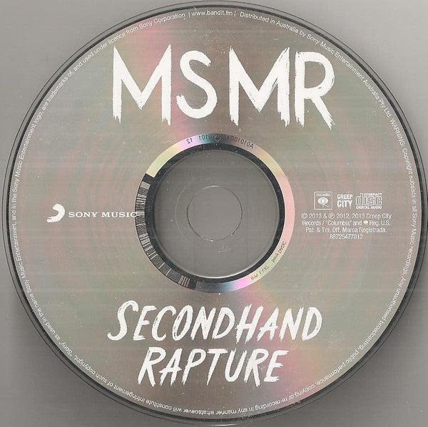 MS MR : Secondhand Rapture (CD, Album)