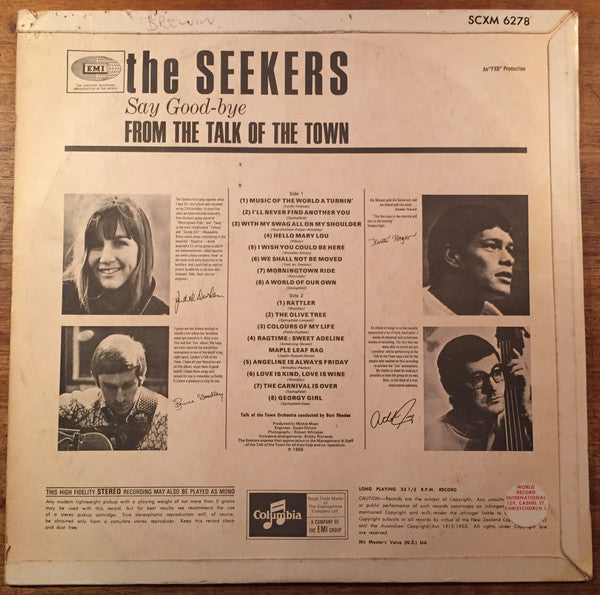 The Seekers : At The Talk Of The Town (LP, Album)
