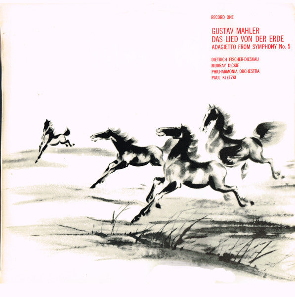 Gustav Mahler / Dietrich Fischer-Dieskau / Murray Dickie / Philharmonia Orchestra / Paul Kletzki : Das Lied Von Der Erde / Adagietto From Symphony No. 5 (2xLP, Album, Club, RE)
