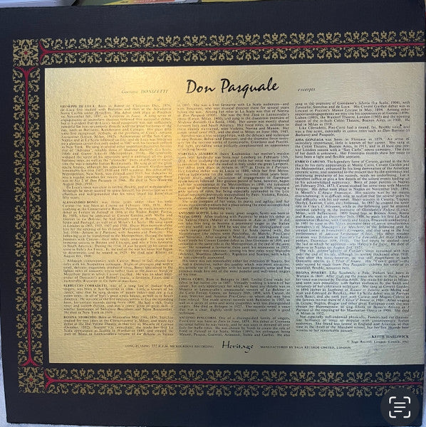 Gaetano Donizetti : Don Pasquale (LP, Album)