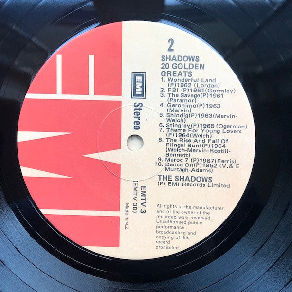 The Shadows : 20 Golden Greats (LP, Comp)
