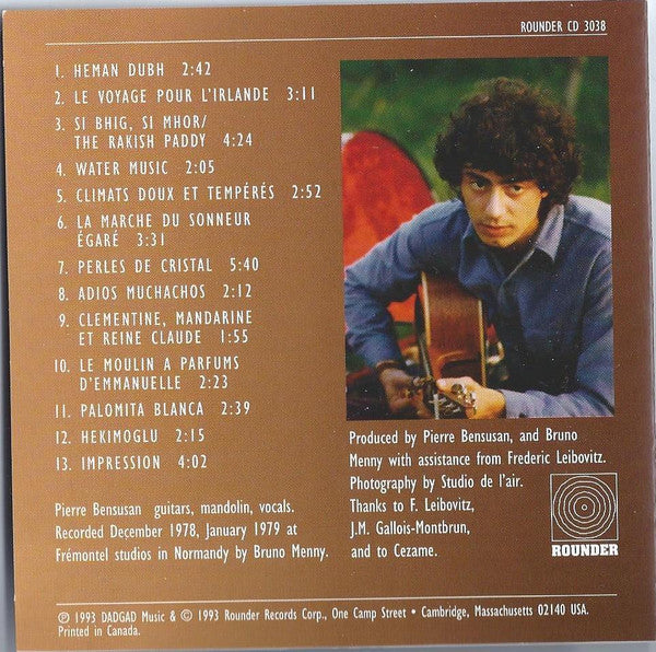 Pierre Bensusan : Musiques (CD, Album)