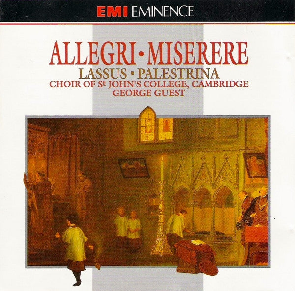 Choir Of St. John's College, Cambridge*, George Guest (2), Allegri*, Lassus*, Palestrina* : Miserere (CD, Album)