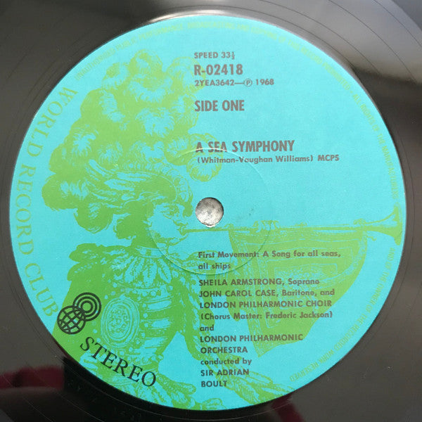 Ralph Vaughan Williams : A Sea Symphony / The Wasps: Aristophanic Suite (2xLP, Album, Club)