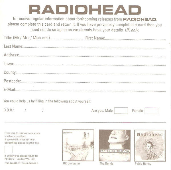 Radiohead : Karma Police (CD, Single, CD1)