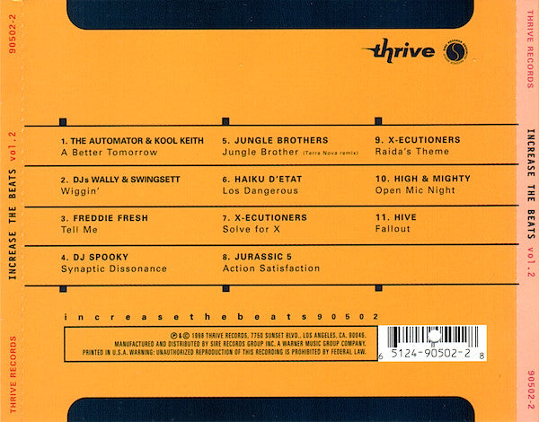 Various : Increase The Beats (Volume 2) (CD, Comp)