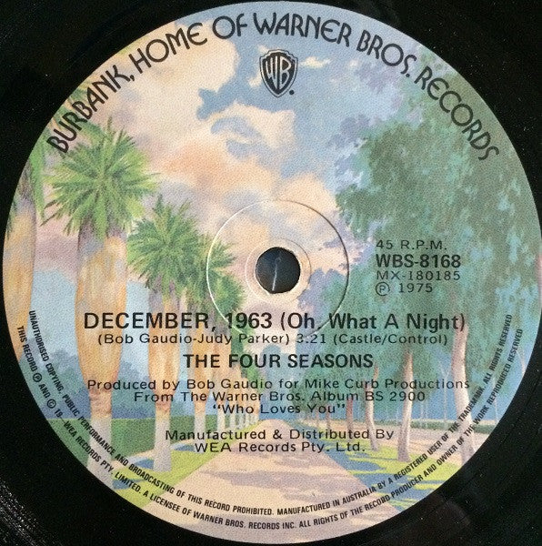 The Four Seasons : December, 1963 (Oh, What A Night) (7", Single)