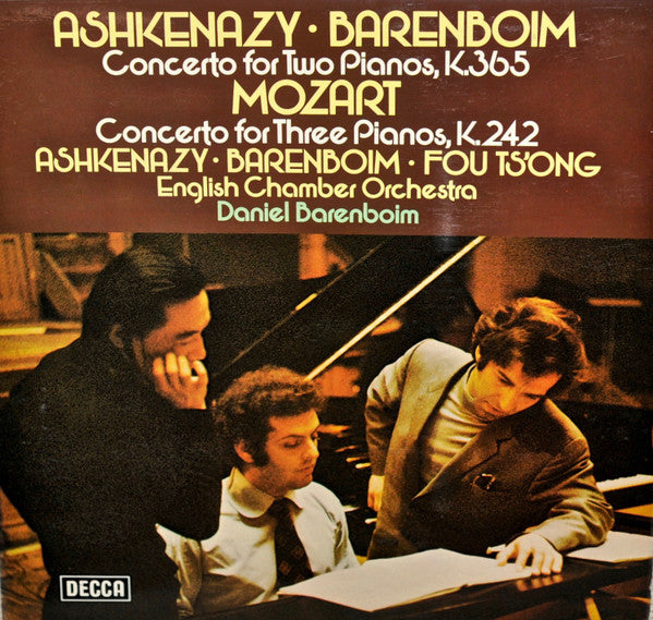 Mozart*, Ashkenazy*, Barenboim*, Fou Ts'Ong, English Chamber Orchestra : Concerto For Two Pianos, K.365, Concerto For Three Pianos, K.242 (LP, Nar)