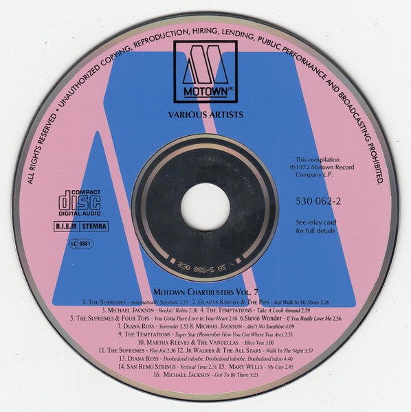 Various : Motown Chartbusters Volume 7 (CD, Comp)