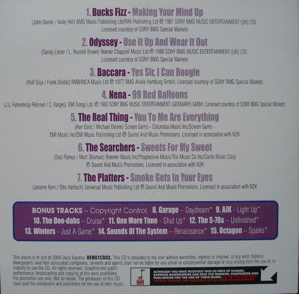 Various : No 1's Collection (Volume 2) (CD, Comp, Promo)