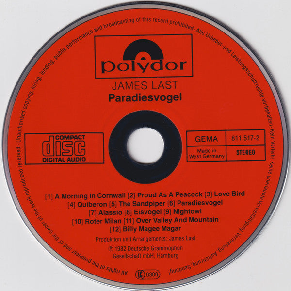 James Last : Paradiesvogel (CD, Album, Red)