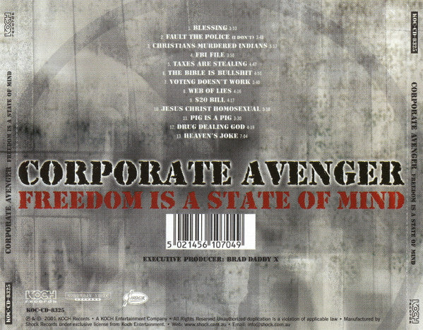 Corporate Avenger : Freedom Is A State Of Mind (CD, Enh)