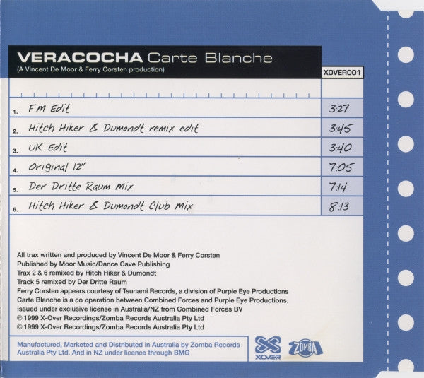 Veracocha : Carte Blanche (CD, Single)