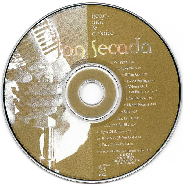 Jon Secada : Heart, Soul & A Voice (CD, Album, Club)