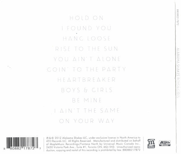 Alabama Shakes : Boys & Girls (CD, Album)