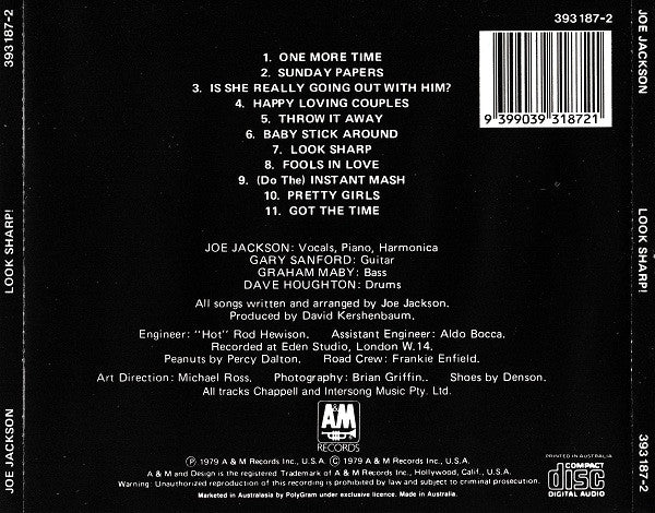 Joe Jackson : Look Sharp! (CD, Album, RE)