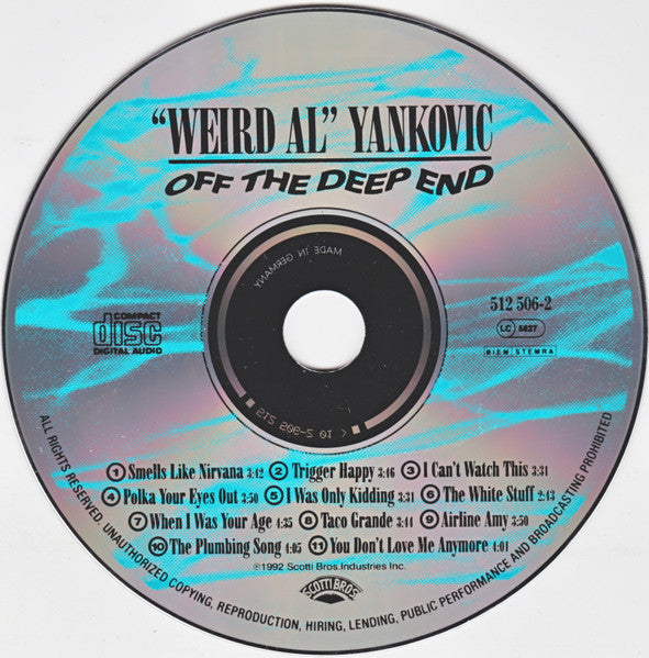 "Weird Al" Yankovic : Off The Deep End (CD, Album)