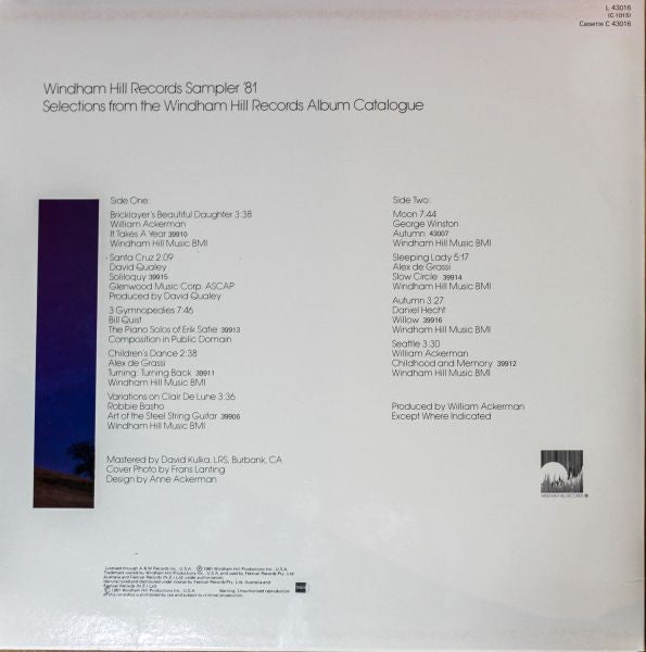 Various : Windham Hill Records Sampler '81 (LP, Smplr)