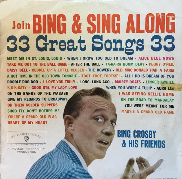 Bing Crosby : Join Bing & Sing Along (LP, Album, Mono)