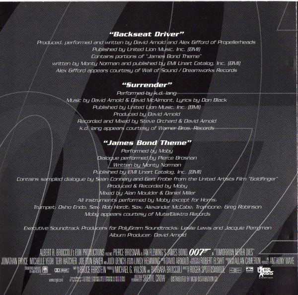 David Arnold : Tomorrow Never Dies (Music From The Motion Picture) (CD, Album, Comp)