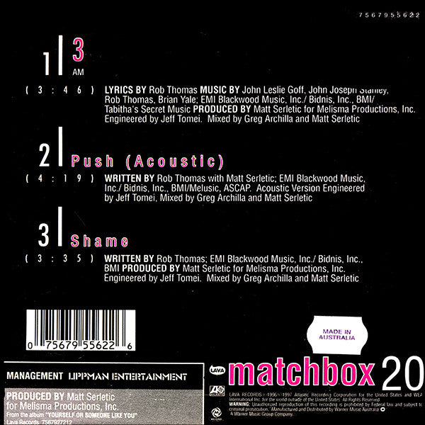 Matchbox 20* : 3 AM (CD, Single, Car)