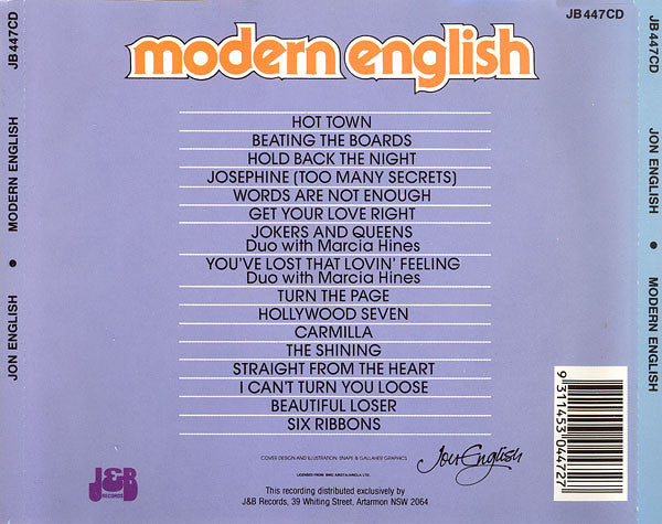 Jon English (3) : Modern English (CD, Comp, RE)