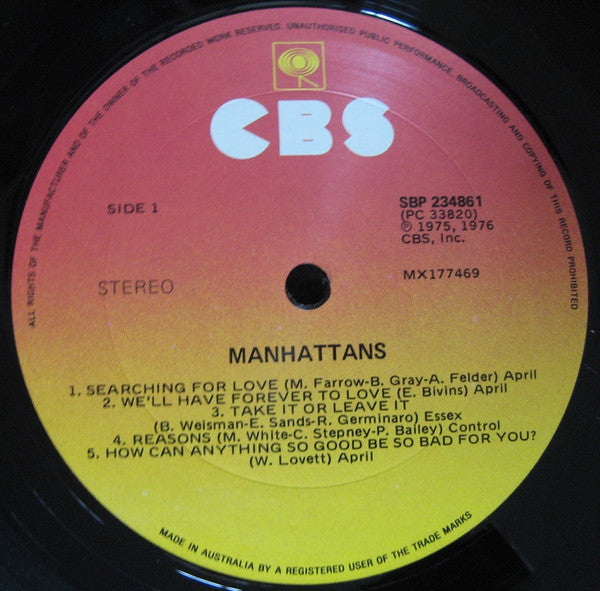 Manhattans : The Manhattans (LP, Album)
