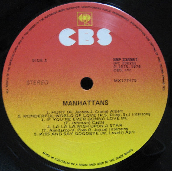 Manhattans : The Manhattans (LP, Album)