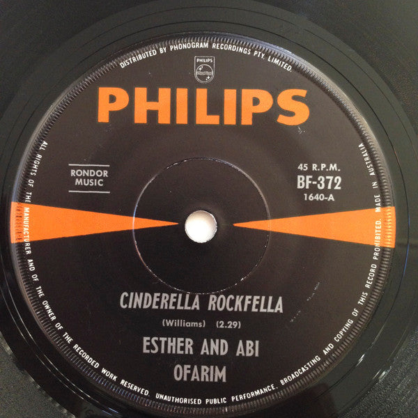 Esther & Abi Ofarim : Cinderella Rockefella (7", Single)