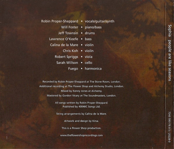 Sophia (3) : People Are Like Seasons (CD, Album, Enh)