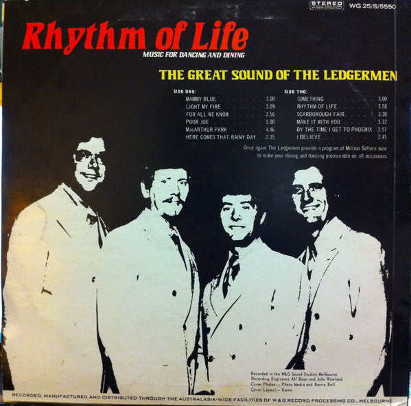 The Ledgermen : Rhythm Of Life (LP, Album)