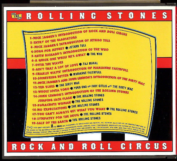 The Rolling Stones : The Rolling Stones Rock And Roll Circus (CD, Album, Dis)