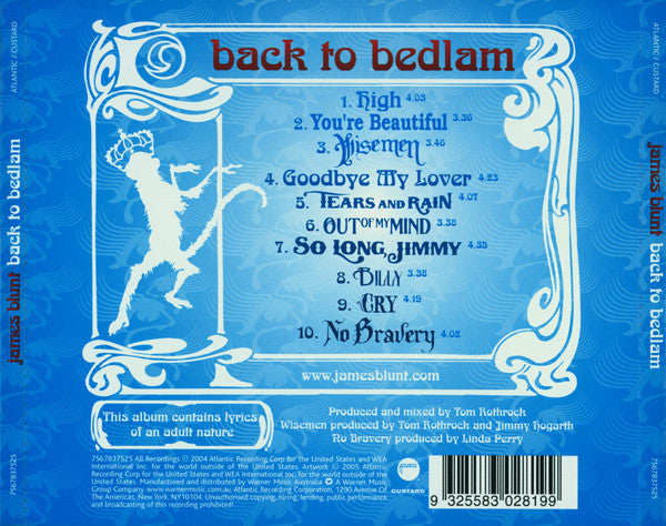 James Blunt : Back To Bedlam (CD, Album, RE)