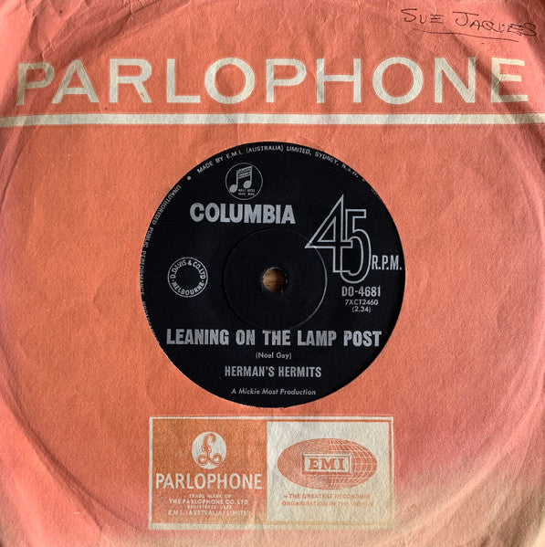 Herman's Hermits : Leaning On The Lamp Post (7", Single)